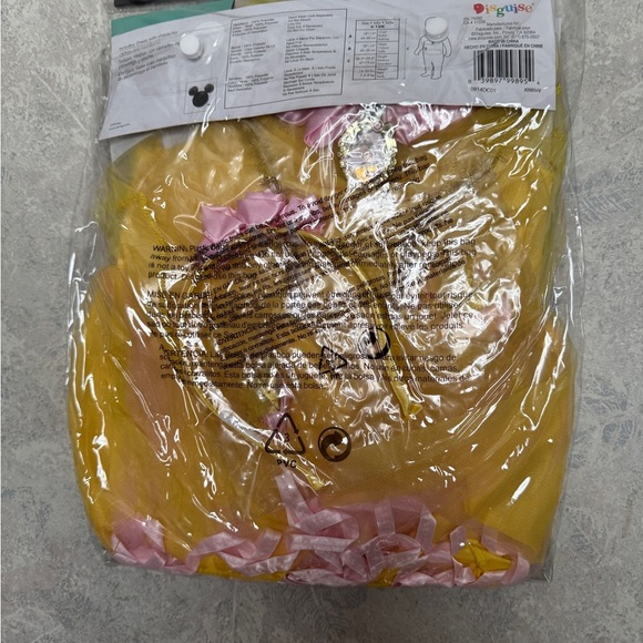 DISNEY PRINCESS BELLE COSTUME DRESS HALLOWEEN INFANT BEAUTY BEAST 6-12 MONTH NEW - Picture 3 of 4